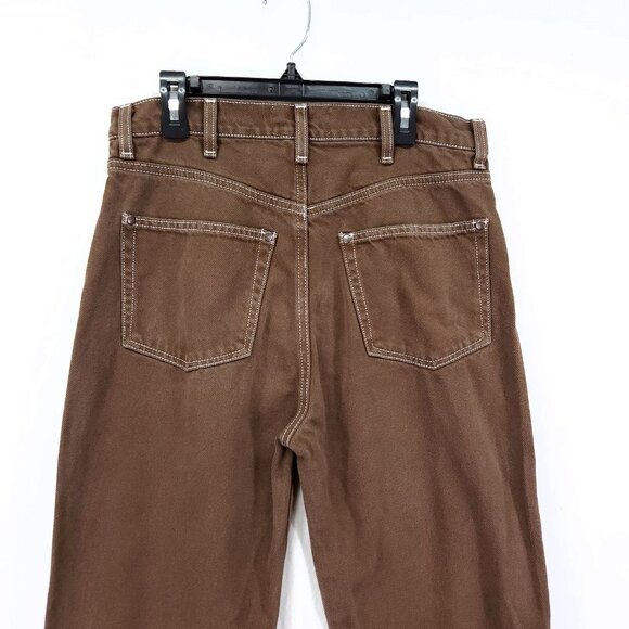 Reformation Womens Jean Size 28 Cowboy High Rise Baggy Straight-Leg Brown 28" - Picture 12 of 15